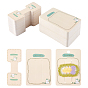 200 Pcs 2 Styles Paper Hair Ties Display Cards, Rectangle, Rabbit Pattern