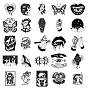 50Pcs Halloween PVC Self-Adhesive Cartoon Stickers, Waterproof Gothic Skull Decals for Party Gift Decoration, Kid's Art Craft