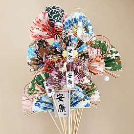 Бумажный японский веер-цветок палочка для украшения вечеринки на Новый год, украшение реквизита для фотографии