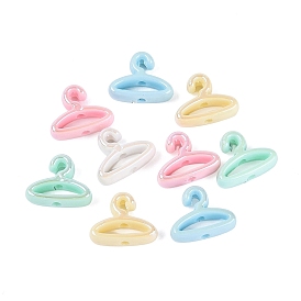 UV Plating Opaque Acrylic Beads, Iridescent, Clothes Hanger