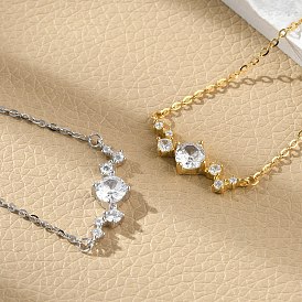 Браслеты из стерлингового серебра с микропаве из кубических цирконий, браслеты-цепочки для женщин, плоско-круглые