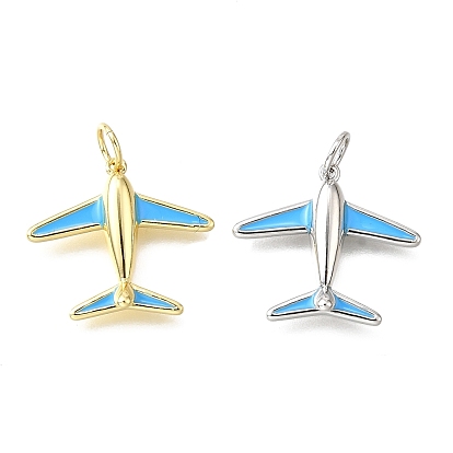 Латунь эмаль подвески, очарование самолета, с целью перехода в кольце, без свинца и без кадмия, стойки покрытие, прочное покрытие