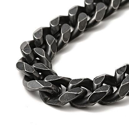 304 Stainless Steel Curb Chain Nceklace with Magnetic Clasp for Men