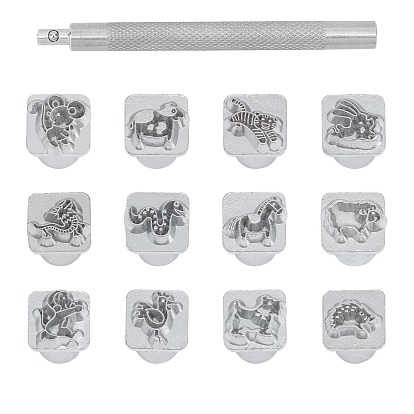 Набор перфораторов из цинкового сплава, с узором, без кадмия и без свинца