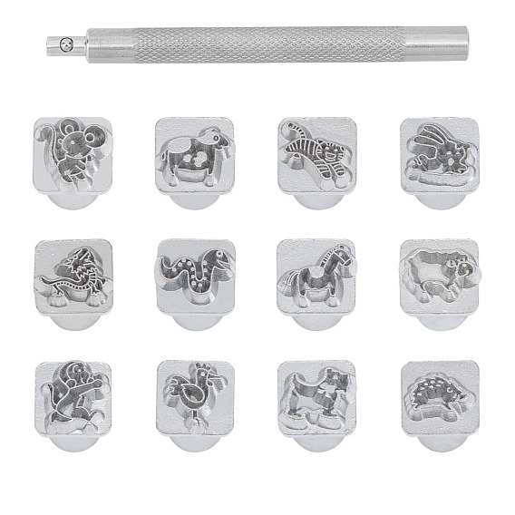 Набор перфораторов из цинкового сплава, с узором, без кадмия и без свинца