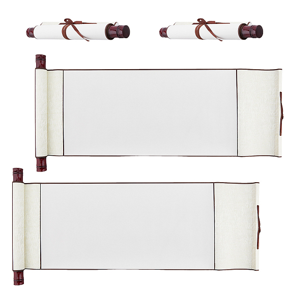 Полиэстер пустой свиток для рисования, принадлежности для каллиграфии, с деревянной палкой, рисовая бумага и шнуры