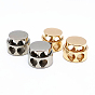 Alloy Cord Locks Clip Ends, Double Hole Drawstring Stopper Fastener Buttons Buttons