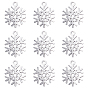 40Pcs 304 Stainless Steel Pendants, Snowflake