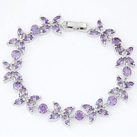 Bracelet de perles en zircone scintillantes pour une tenue de soirée élégante et un style à la mode