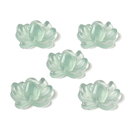 Transparent Acrylic Connector Charms, Lotus