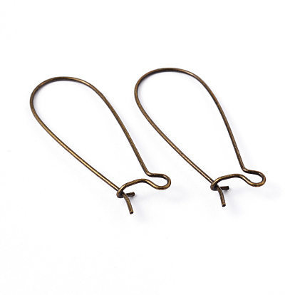 Brass Hoop Earrings Findings Kidney Ear Wires
