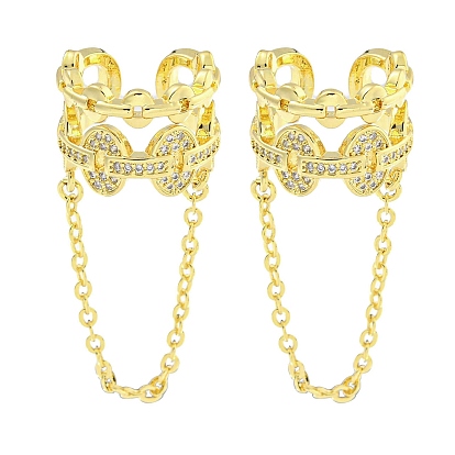 Серьги-манжеты из циркония, для женщин