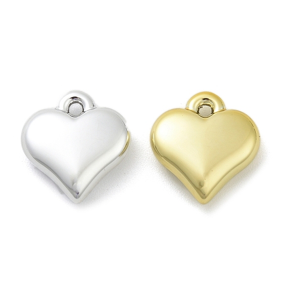 Подвески из непрозрачного акрила с покрытием, сердце прелести