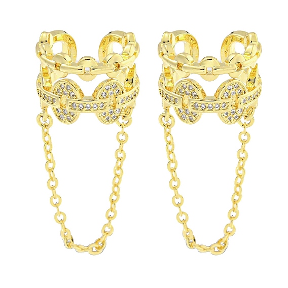 Серьги-манжеты из циркония, для женщин