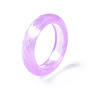 Glow in the Dark Luminous Plastic Transparent Finger Ring for Women