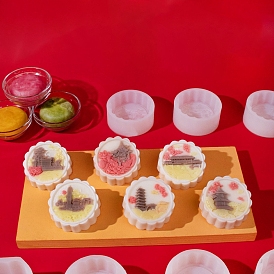 Силиконовые формы для помадки для лунного торта своими руками, формы для выпечки лунного пирога своими руками, Шаблон здания