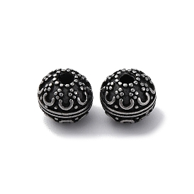 304 из нержавеющей стали бусы, круглая с цветком