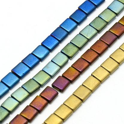 Electroplate Non-magnetic Synthetic Hematite Multui-Strand Links, Matte, Square