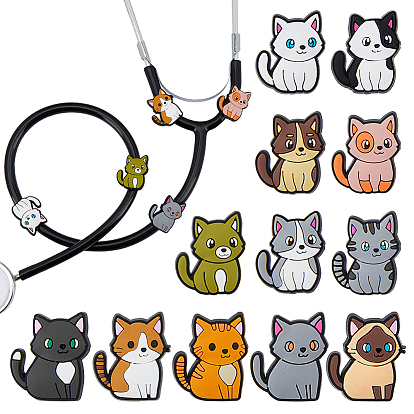 24Силиконовая пряжка для карандаша в форме кошки