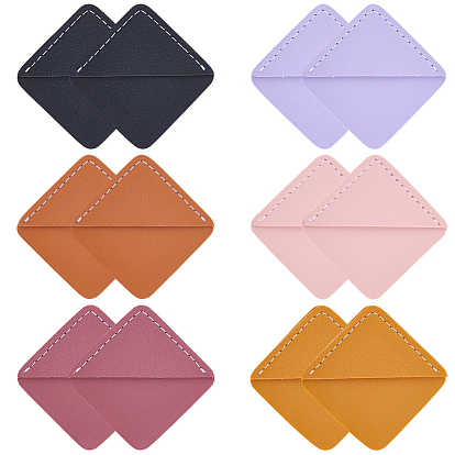12 шт. 6 цвета закладки для книг из искусственной кожи, маркер страницы в форме ромба, для учителей любителей чтения книг