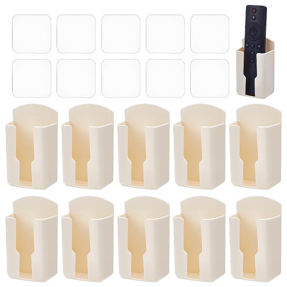 10Pcs Acrylic Wall Storage Remote Control Storage Box, Rectangle