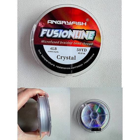 50 ярды angryfish fusionline pe microfused braided beading thread, круглые