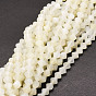Naturelles perles pierre de lune blanc brins, facette, Toupie