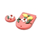 Handmade Polymer Clay Pendants Sets, Flat Round & Arch with Flower