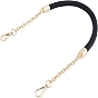 PU Leather Knitting Bag Strap, with Iron Findings & Cable Chain, Alloy Swivel Clasps, for Bag Replacement Accessories