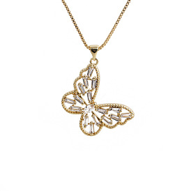 Fashionable and Simple Gold Butterfly Necklace for Women - Lock Collarbone Chain Jewelry