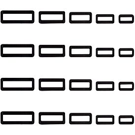 Plastic Buckle Clasps, For Webbing, Strapping Bags, Garment Accessories, Rectangle