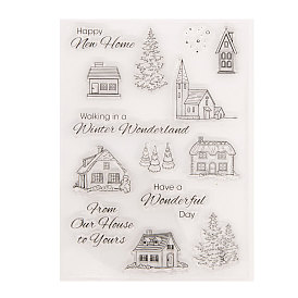 Christmas Theme Clear Silicone Stamps, for DIY Scrapbooking, Photo Album Decorative, Cards Making, Stamp Sheets, Christmas Tree