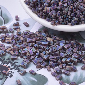 Миюки половина бусины тила, японский бисер, 2 отверстие, матовые прозрачные цвета ab