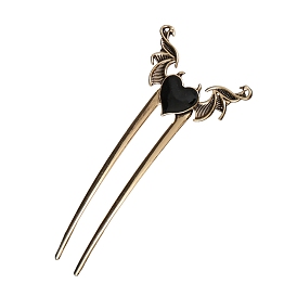 Палочки для волос из сплава сердечек, аксессуары для волос для женщин и девочек