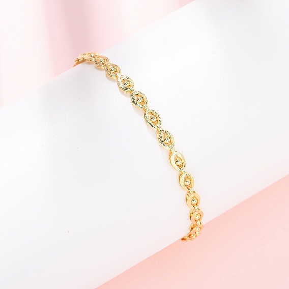 Браслеты из латунной цепочки для женщин, глаз, долговечный, стойки покрытие, без кадмия и без свинца