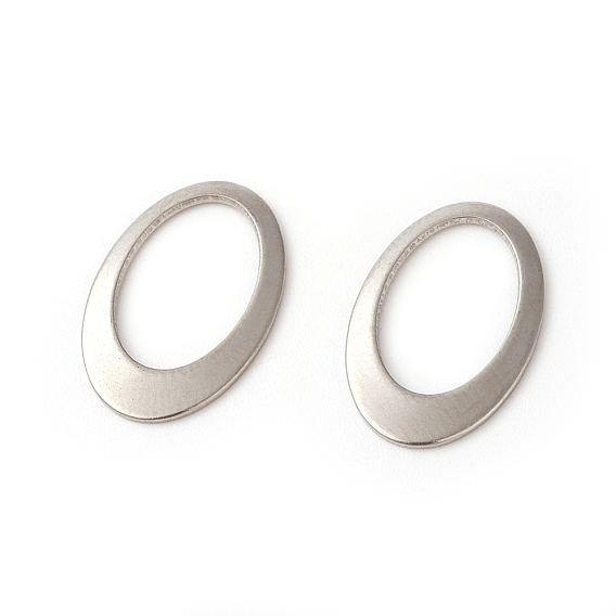 201 Stainless Steel Linking Rings, Oval