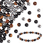 3 Strands 3 Styles Synthetic Non-magnetic Hematite & Natural Obsidian & Tiger Eye Beads Strands, Round