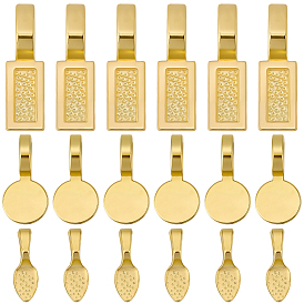 120шт. 3 стили сплава, клей на плоской подушечке, подвесные крепления, без кадмия и без свинца