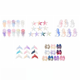 Кабошоны из прозрачной смолы, светящиеся в океане, светится в темноте