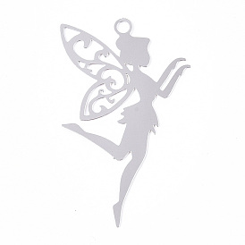 Антикоррозийные 201 подвески из нержавеющей стали, гравированные металлические украшения, ангельские прелести