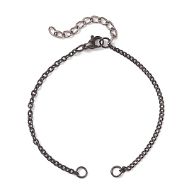 304 изготовление браслетов из витой цепи из нержавеющей стали, с 304 из нержавеющей стали Lobster Claw застежками