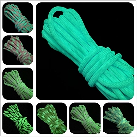 Luminous Polyester Parachute Cord, Glow in the Dark, for Outdoor Camping Tent