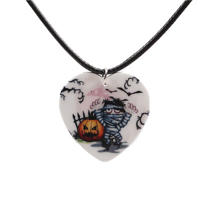 Halloween Pumpkin Ghost Cat Zombie Necklace Jewelry for Women