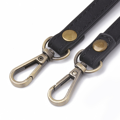 Imitation Leather Bag Handles, with Alloy Clasps, for Bag Straps Replacement Accessories