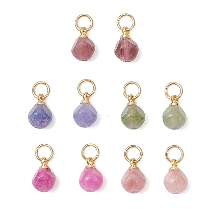 Натуральные разноцветные турмалиновые граненые подвески в виде игральных костей, с 304 выводами из нержавеющей стали