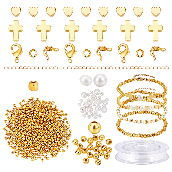 Наборы для самостоятельного изготовления браслетов/ожерельев из латунных бусин