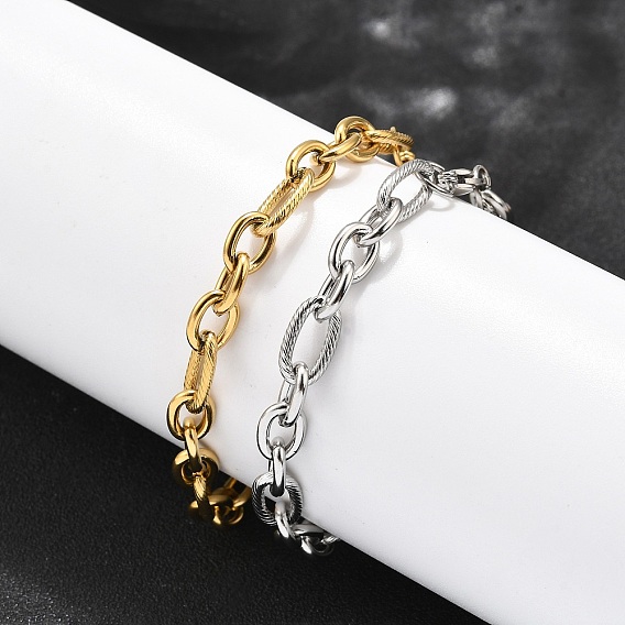 304 браслеты из нержавеющей стали с цепочками Фигаро для мужчин и женщин