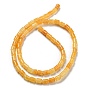 Natural White Jade Beads Strands, Column, Dyed & Heated