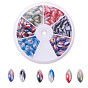 PandaHall Elite Opaque Glass Cabochons, Horse Eye