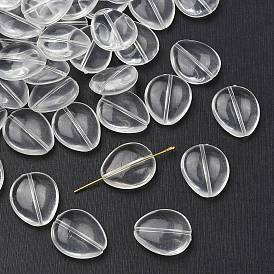 Прозрачные акриловые бусины в форме капли, 20x17x6 мм, Отверстие : 1.5 мм , около 365 шт / 500 г